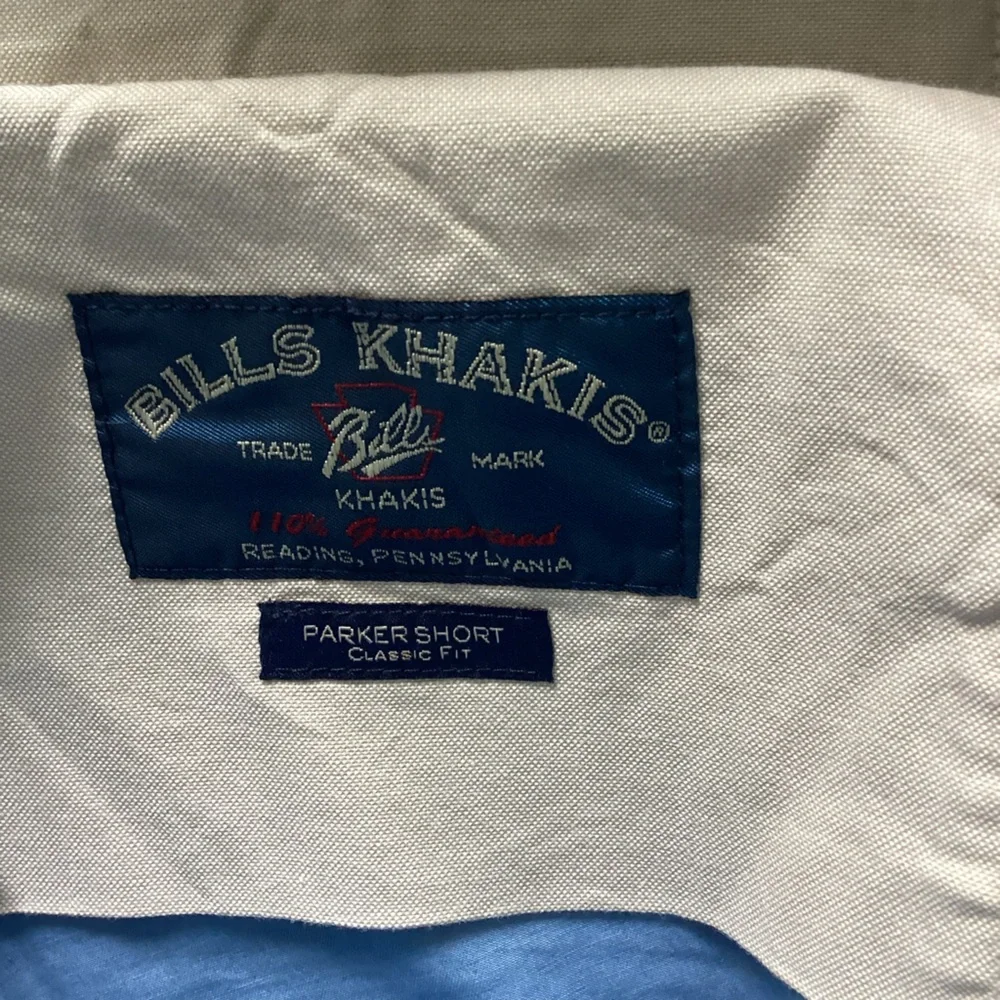 Bills Khakis Parker Classic Fit Flat front Shorts EUC - Picture 6 of 7